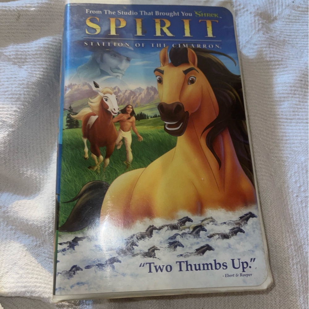 Dreamworks Spirit Movie VHS with white case
